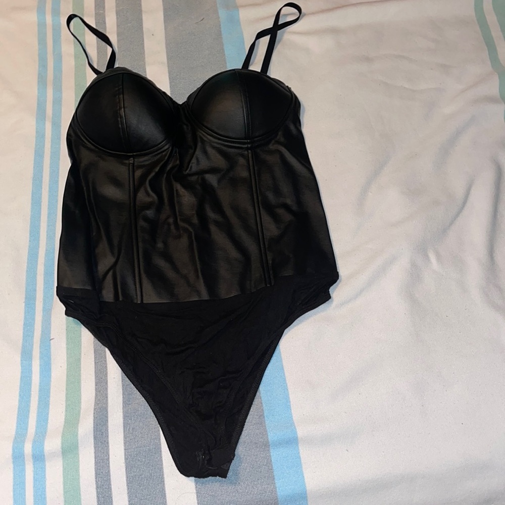 Say What? bodysuit, black, size: L.